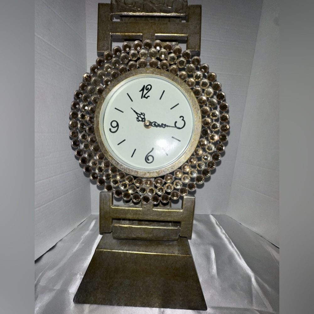 Pier 1 Clock Watch Table Top Bling Vintage One Imports Gorgeous Discontinued